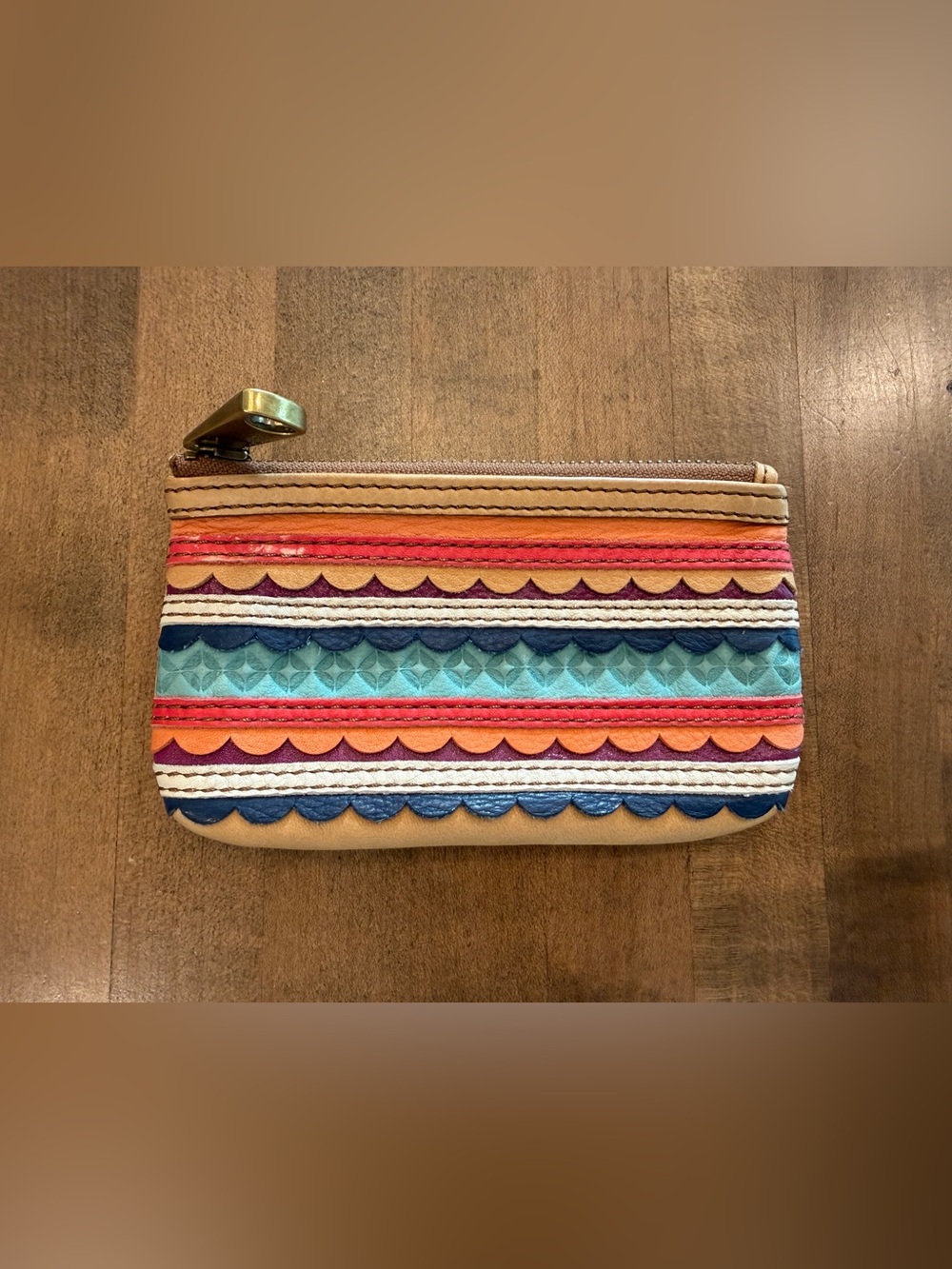 Vintage Fossil Scalloped Change Purse